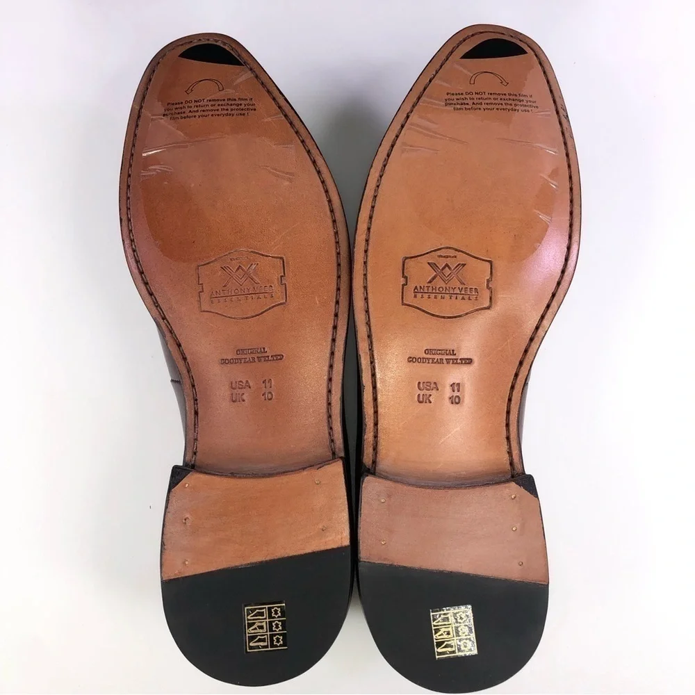 Anthony Veer Kennedy Tassel Loafer Shoes Size 11D Burgundy